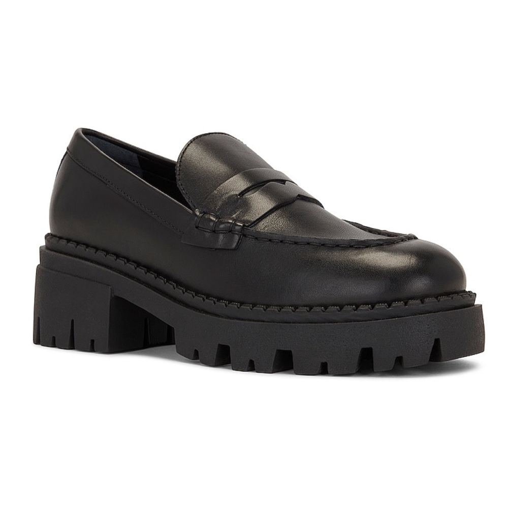 FREE PEOPLE Lyra Lug Sole Loafer in Black (Size 37.5 / 7.5 US)